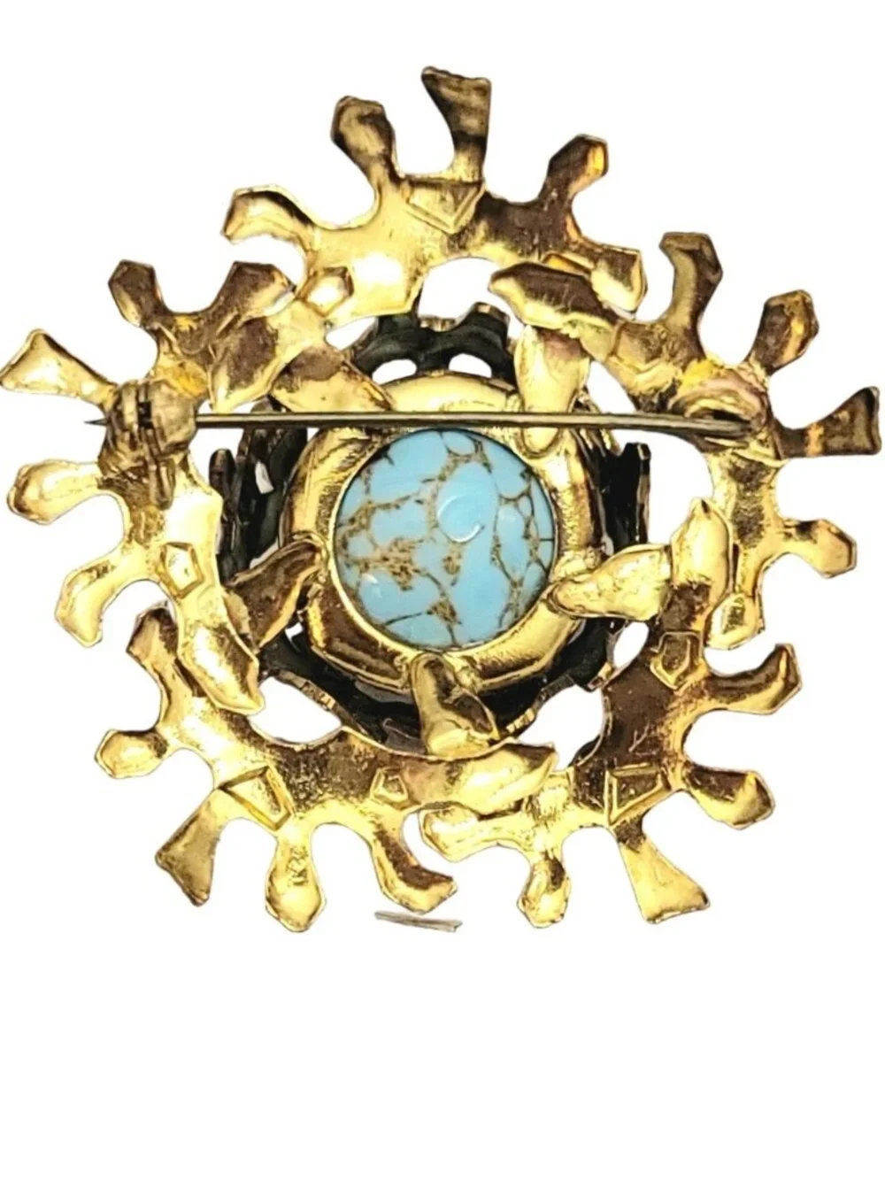 Germany, Austria Style Turquoise-Color Cluster Brooch, M249